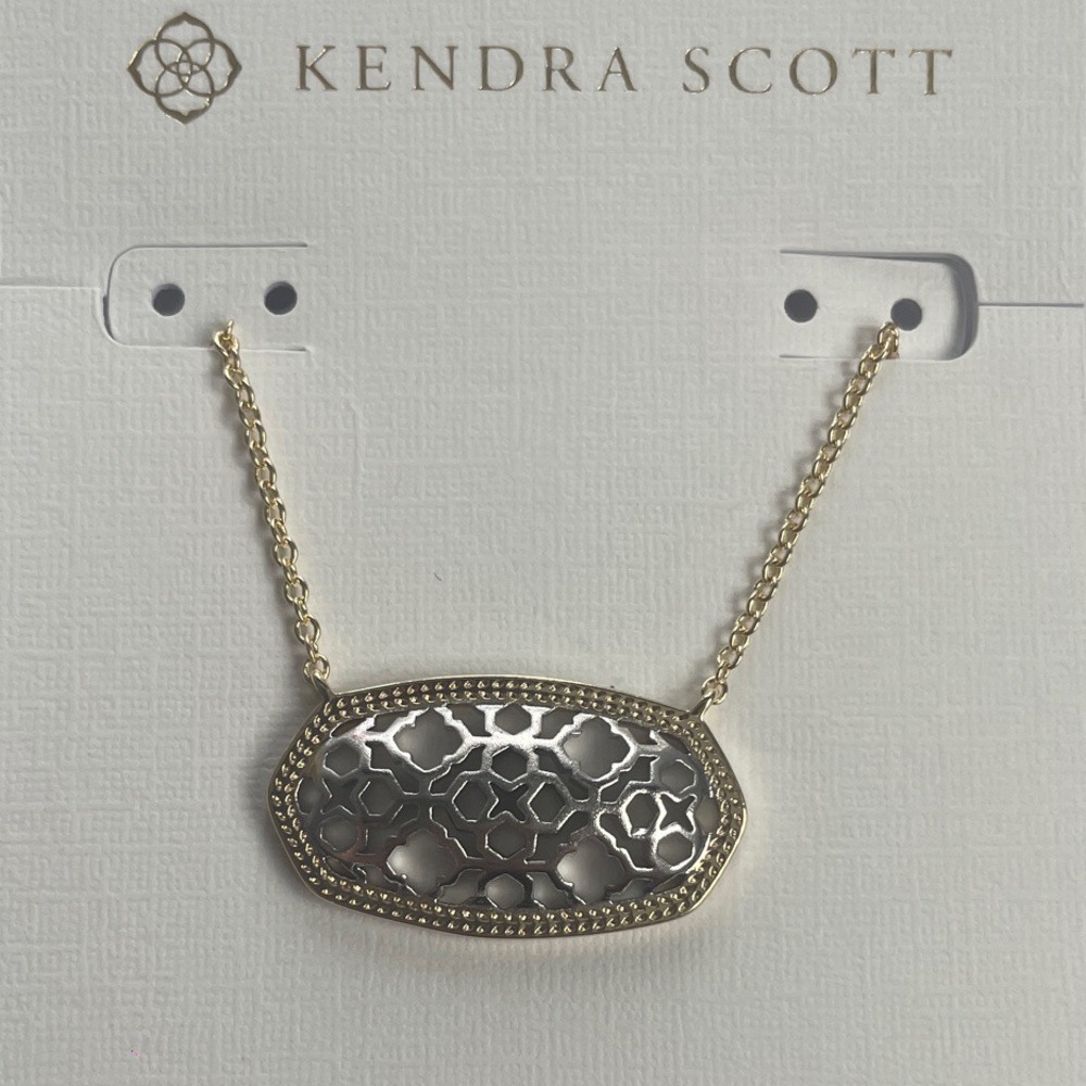 Kendra Scott Gold and Silver Filigree Necklace